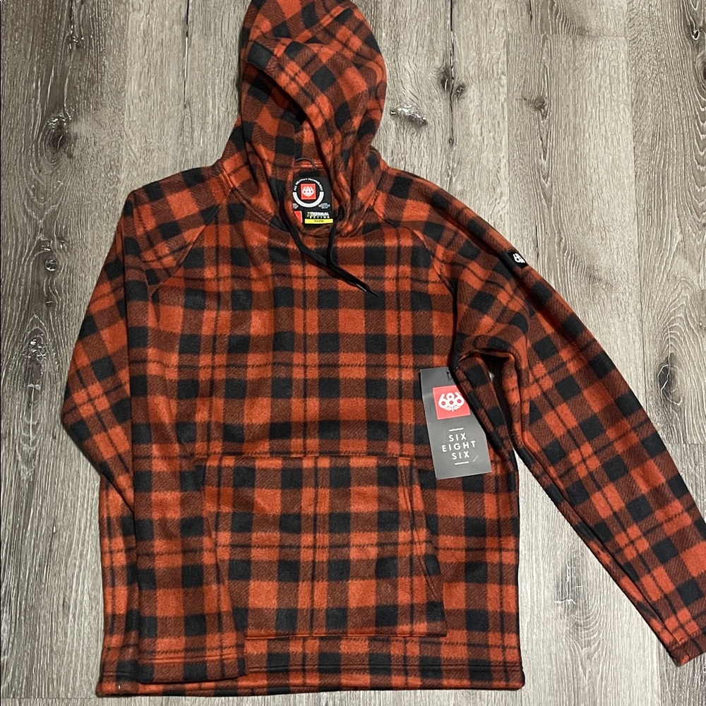 Red and Black Plaid Hoodie